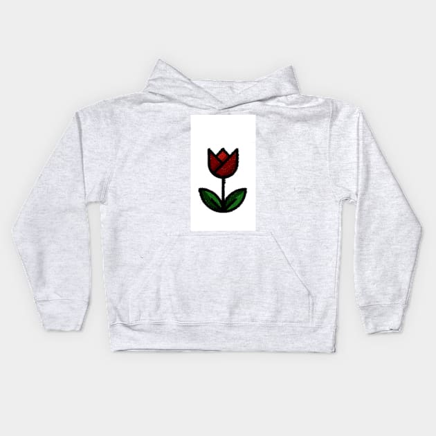 Tulip Flower Kids Hoodie by neetaujla